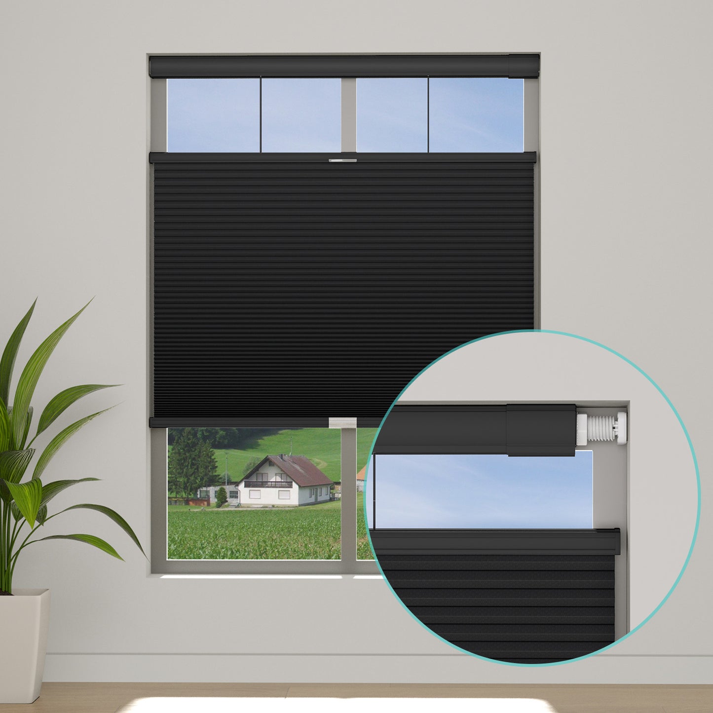 Changshade No Drill Custom Top Down Bottom Up Cellular Shades