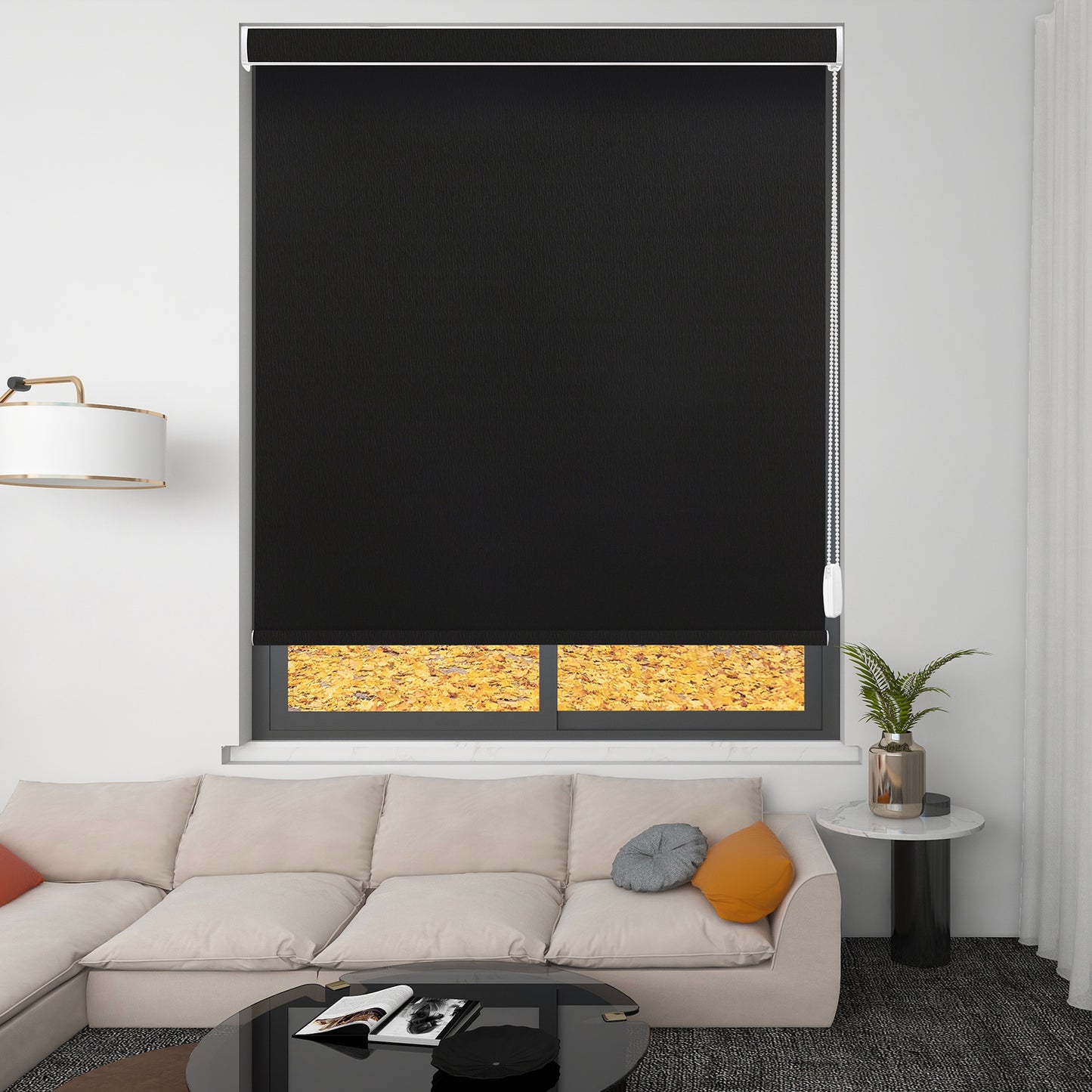 Custom Corded Blackout Roller Shades