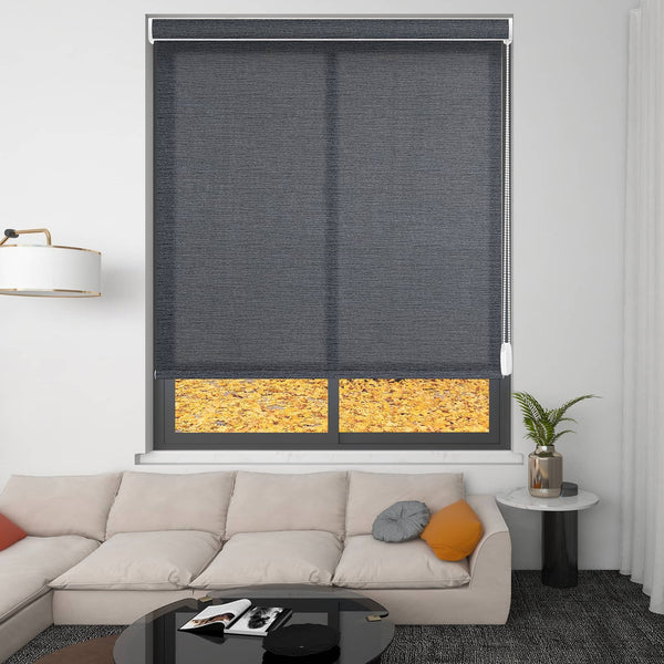 Custom Corded Light Filtering Roller Shades