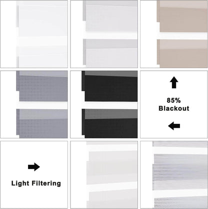 Changshade Blackout & Light Filtering Zebra Roller Blinds Fabric Samples