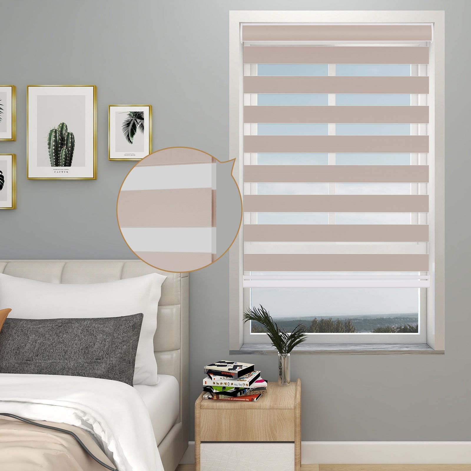 New 85% Blackout Cordless Zebra Roller shades