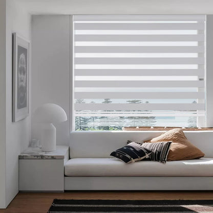 Custom Cordless Blackout Zebra Roller shades