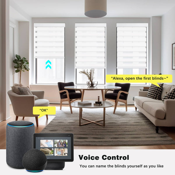 Smart Blackout Zebra Roller Blinds &amp; Alexa IKEA SmartThings Motorized