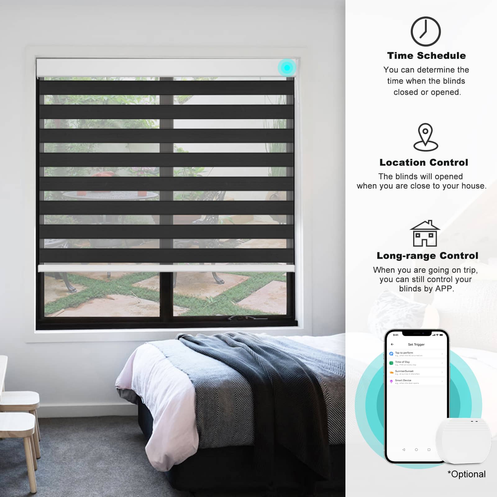 Smart Blackout Zebra Roller Blinds & Alexa  IKEA SmartThings Motorized