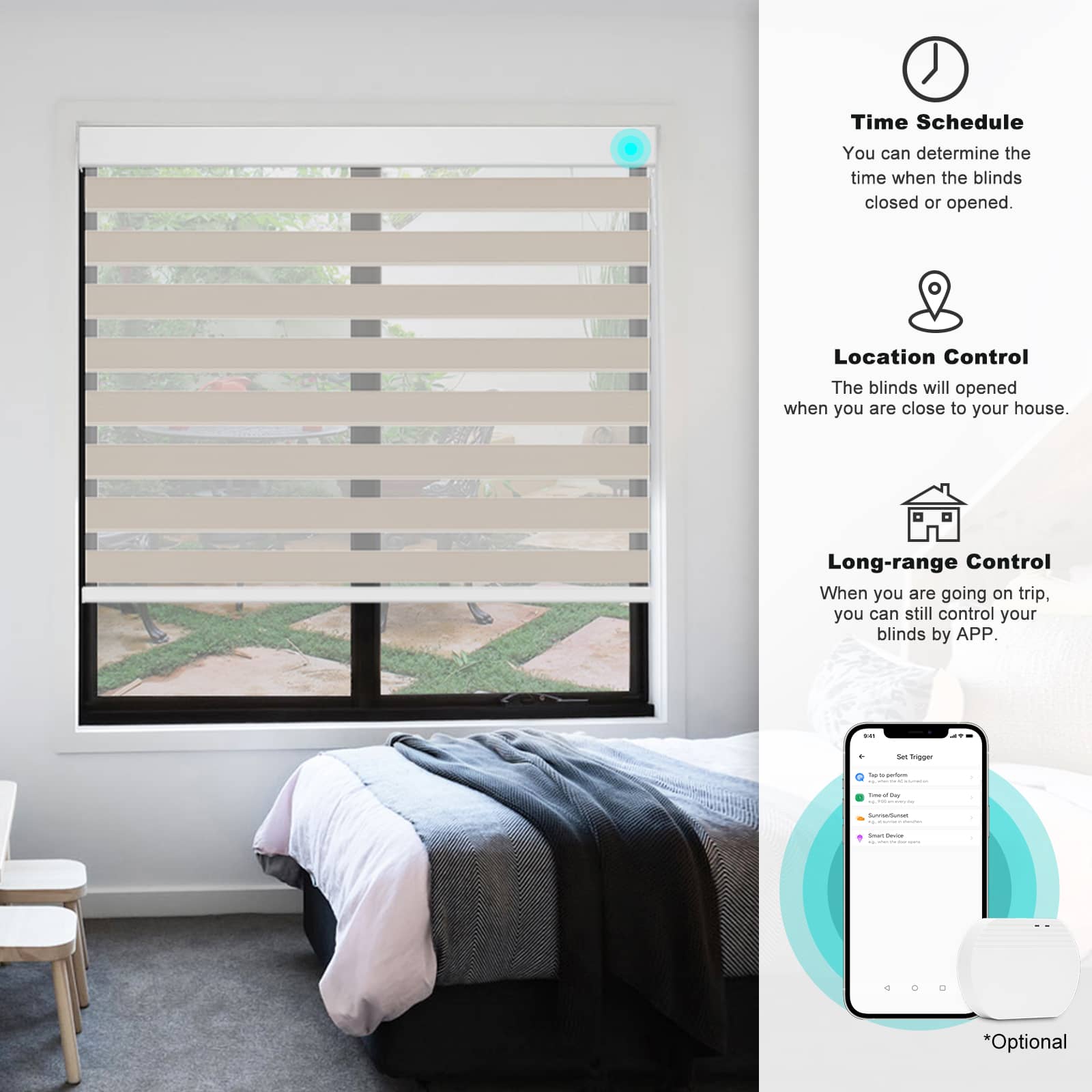 Smart Blackout Zebra Roller Blinds & Alexa  IKEA SmartThings Motorized