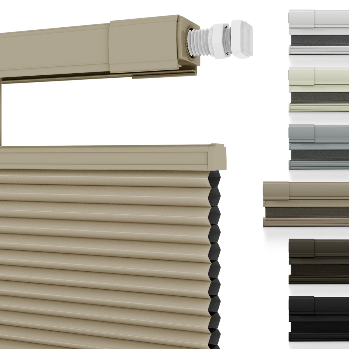 Custom Blackout No Drill Top Down Bottom Up Cellular Shades