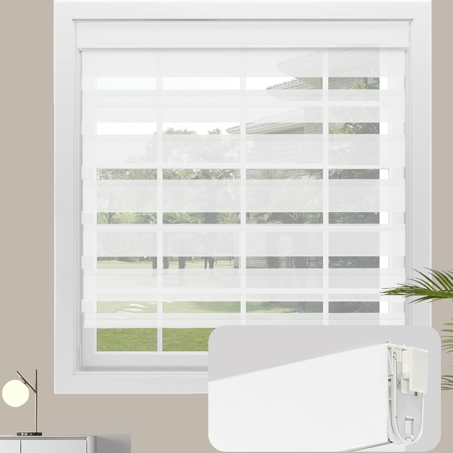 Changshade No Drill Cordless Zebra Blinds
