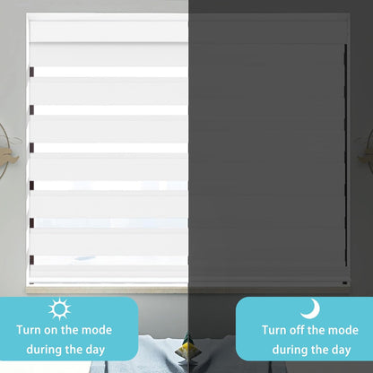 Changshade No Drill Cordless Day & Night Dual Sheer Roller Zebra Blinds