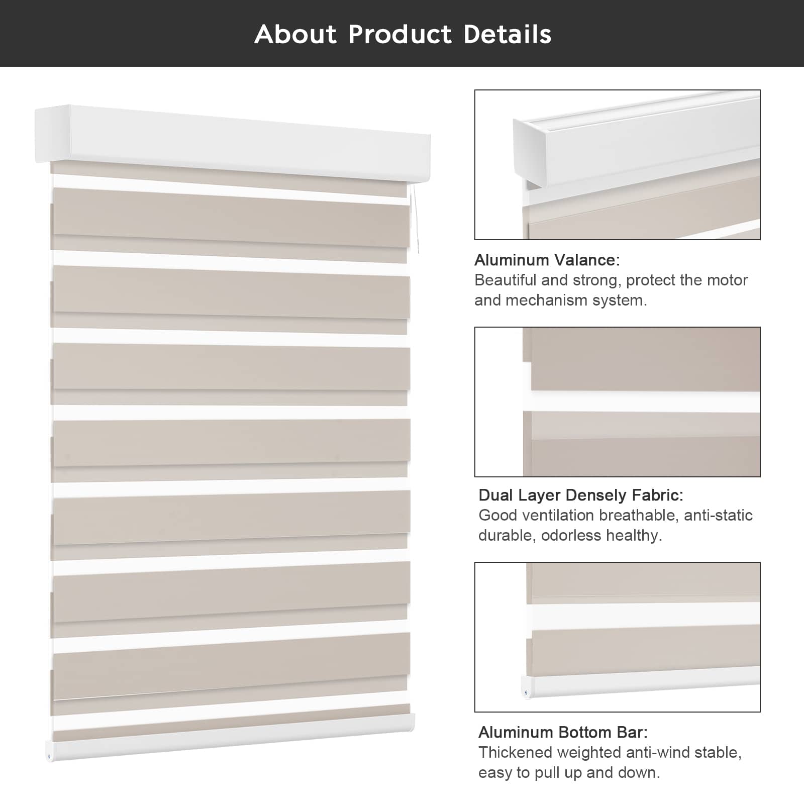 Smart Blackout Zebra Roller Blinds & Alexa  IKEA SmartThings Motorized