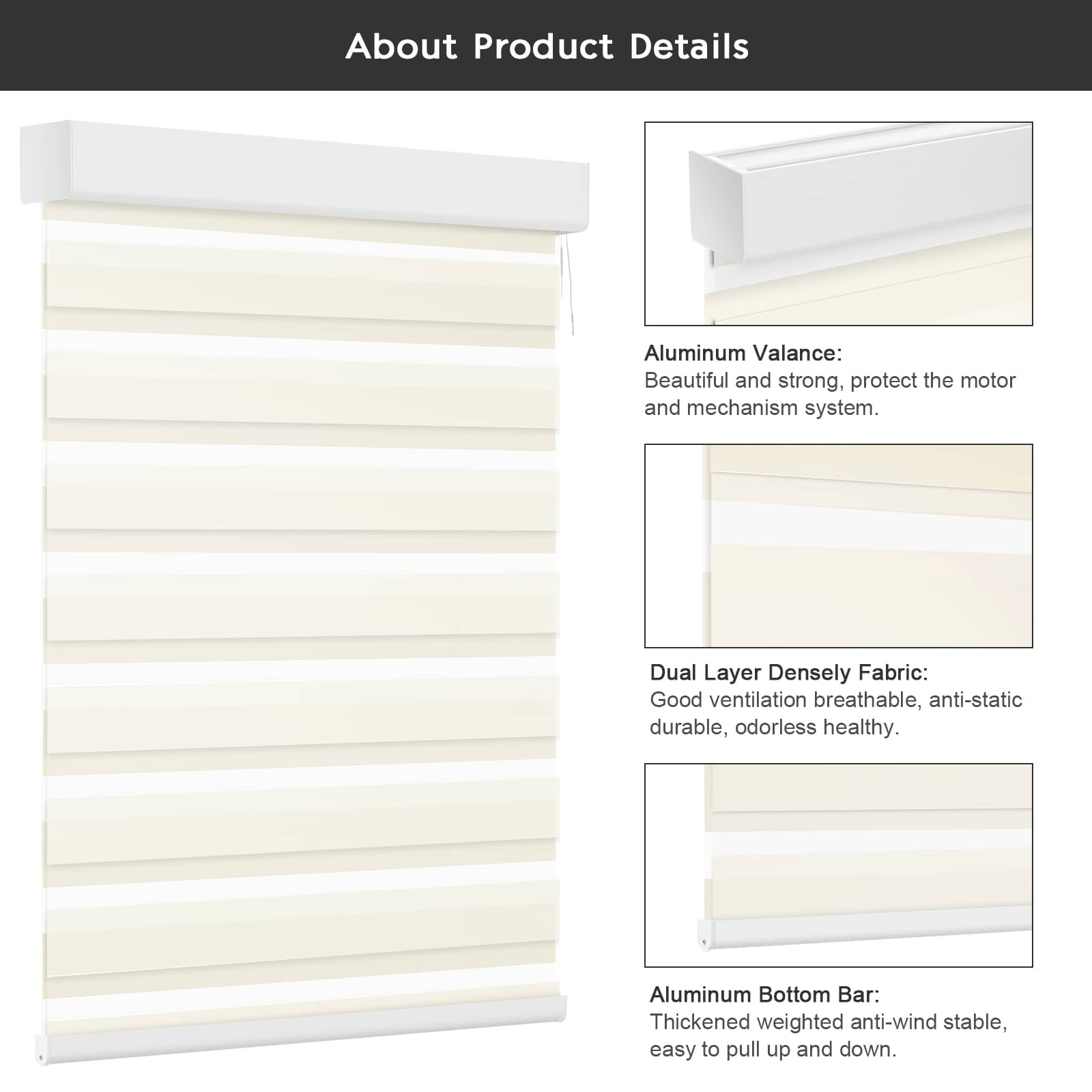 Smart Light Filtering Zebra Roller Blinds & Alexa  IKEA SmartThings Motorized