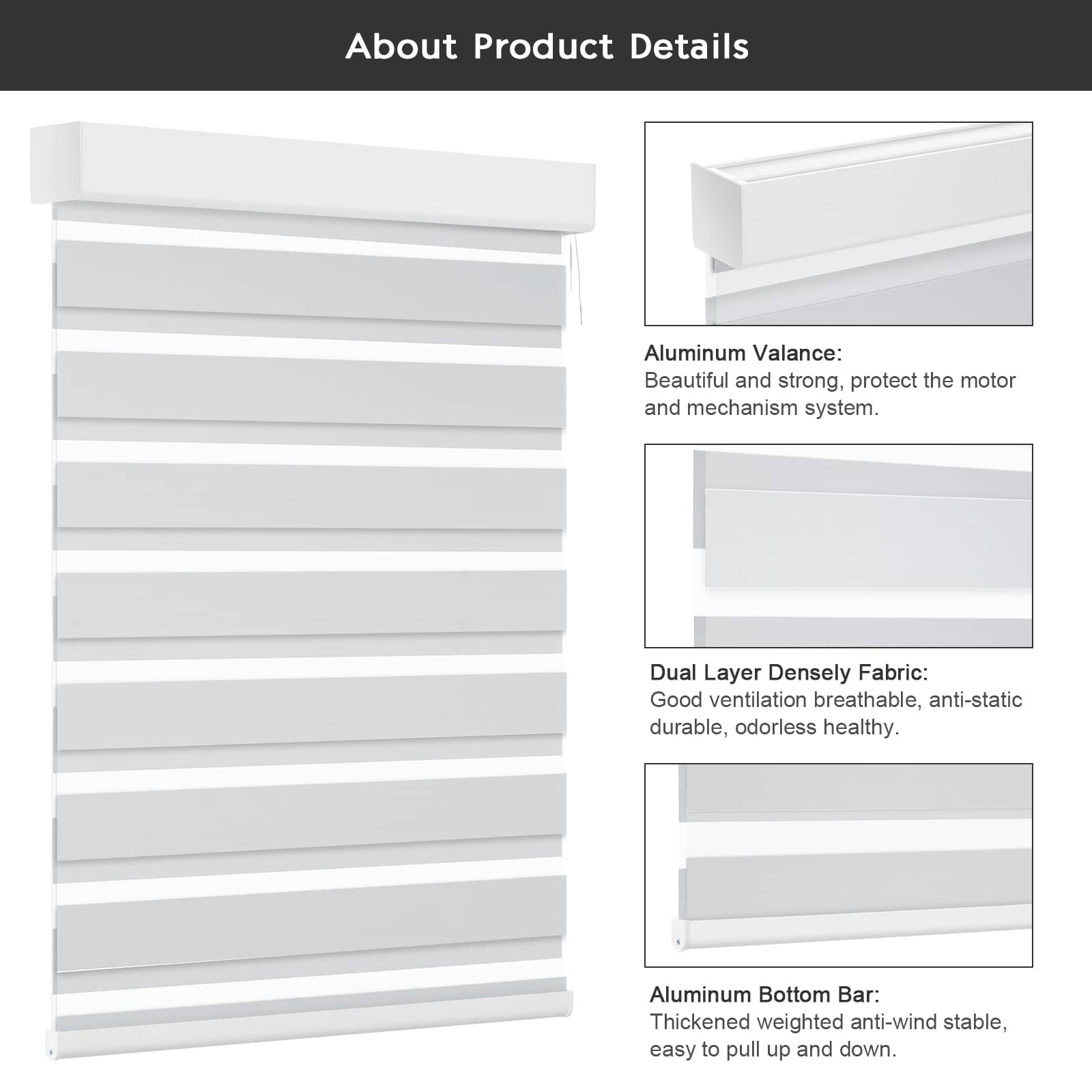 Smart Blackout Zebra Roller Blinds & Alexa  IKEA SmartThings Motorized