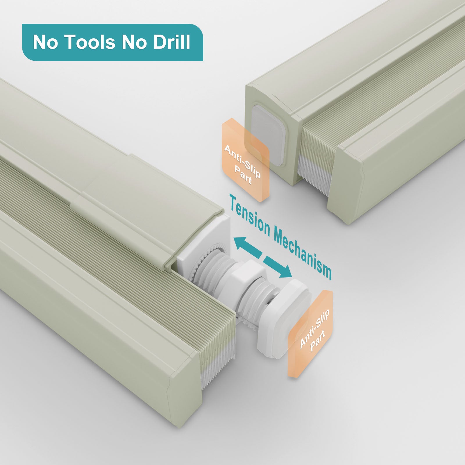 Changshade Custom No Drill No Tools Cordless Light Filtering 1.5 Inch Cellular Shadess