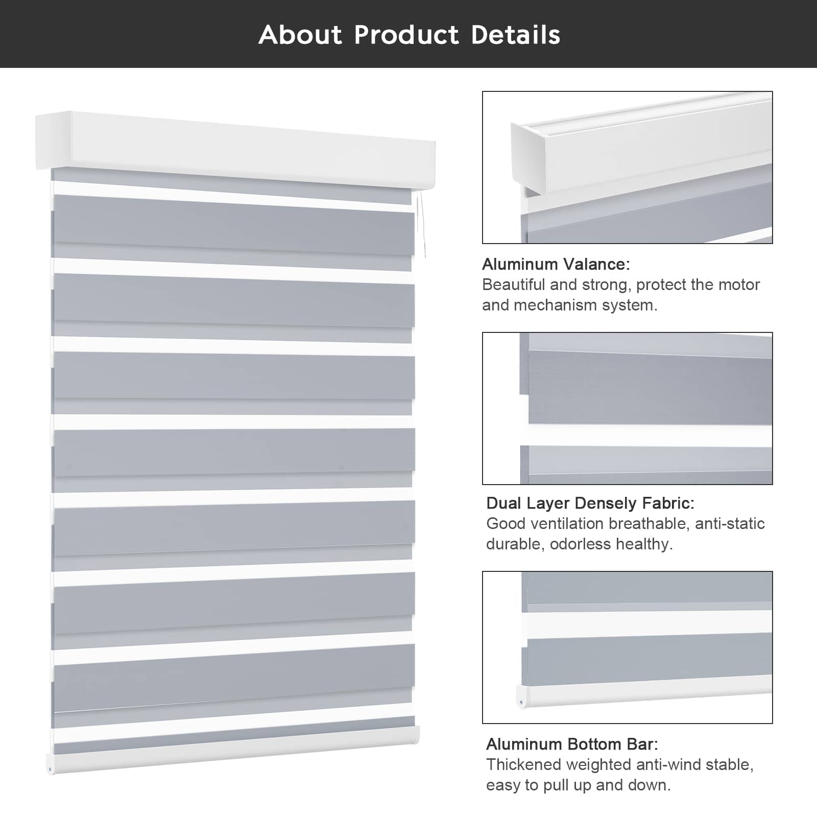 Smart Blackout Zebra Roller Blinds & Alexa  IKEA SmartThings Motorized