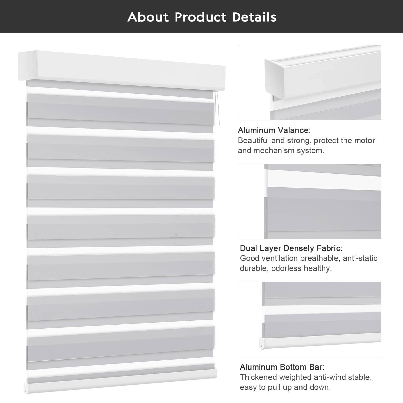 Smart Light Filtering Zebra Roller Blinds & Alexa  IKEA SmartThings Motorized