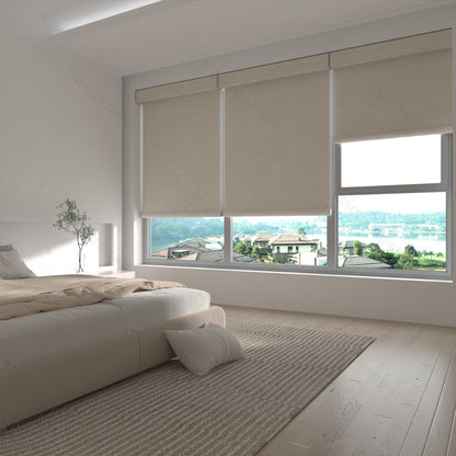 Changshade OMEGA1.0 Custom Smart Blinds with Manual Motorized Blinds with Remote Control, Automatic Window Blinds for Home