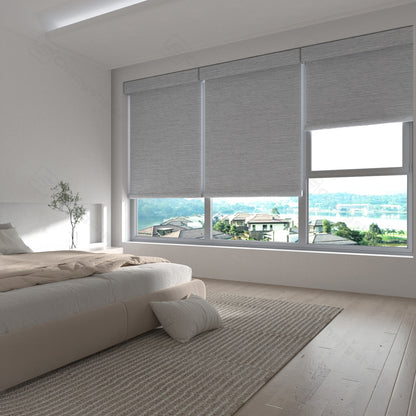 Changshade OMEGA1.0 Custom Smart Blinds with Manual Motorized Blinds with Remote Control, Automatic Window Blinds for Home