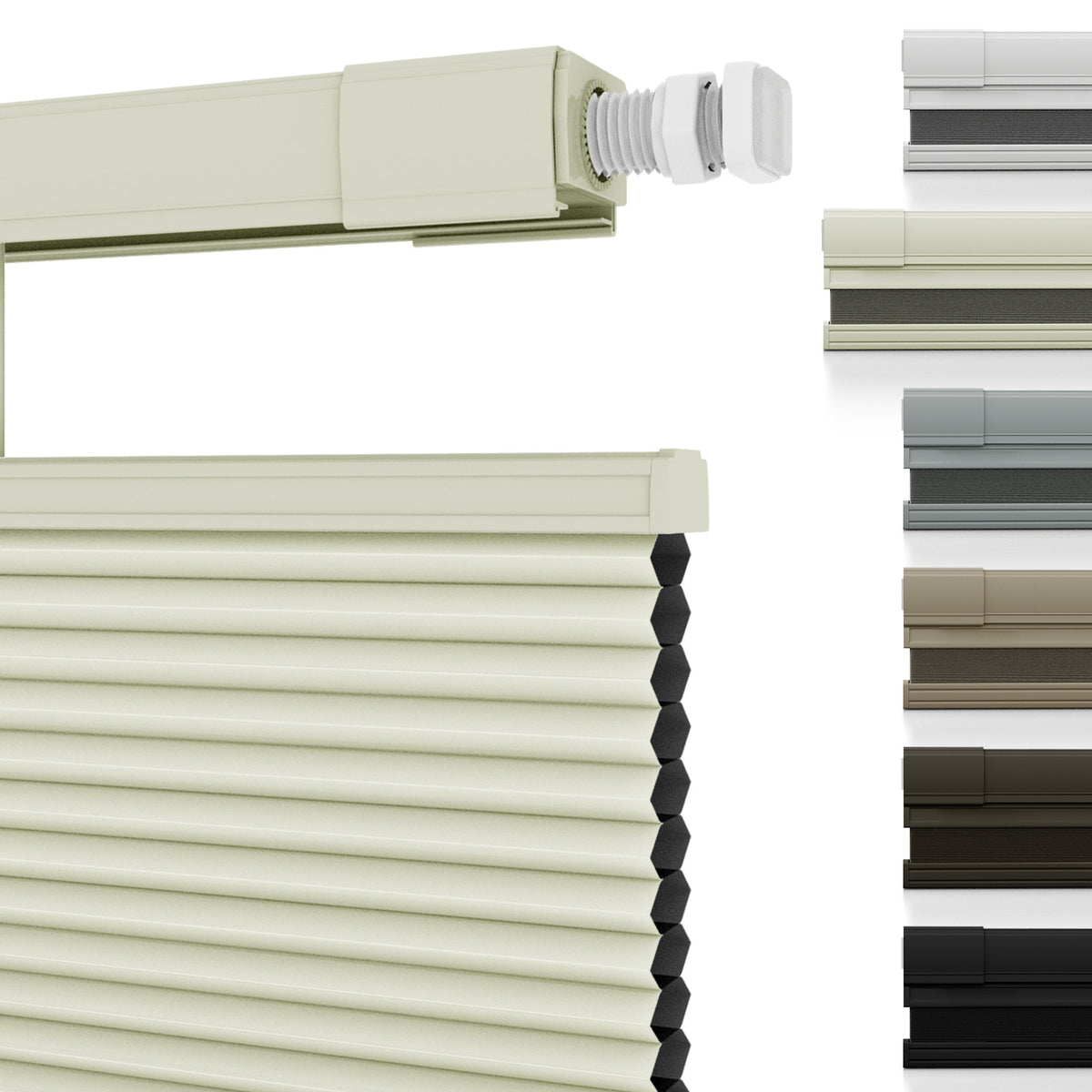 Custom Blackout No Drill Top Down Bottom Up Cellular Shades
