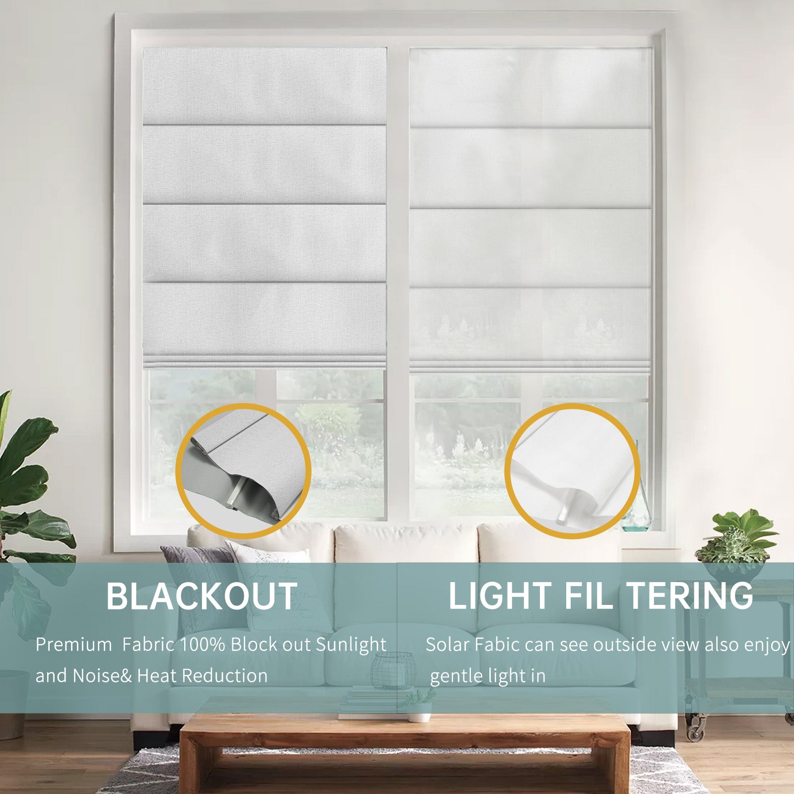 Changshade No Drill Roman Shades