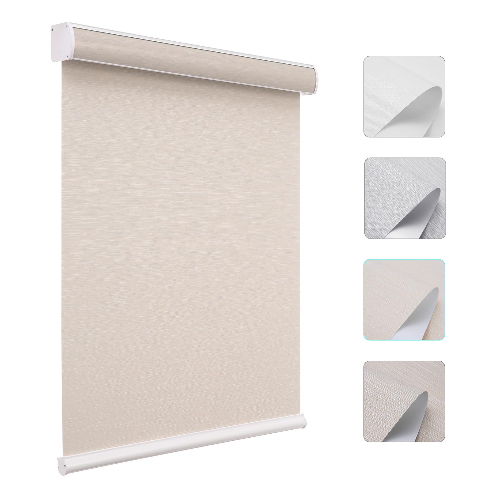 100% Blackout Custom Cordless  Roller Shades