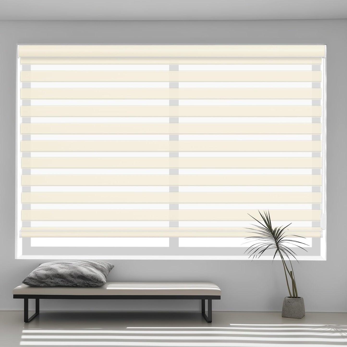 Custom Corded Light Filtering Zebra Roller Shades