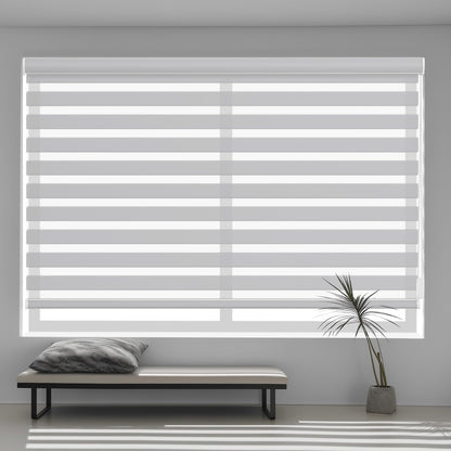 Custom Corded Light Filtering Zebra Roller Shades