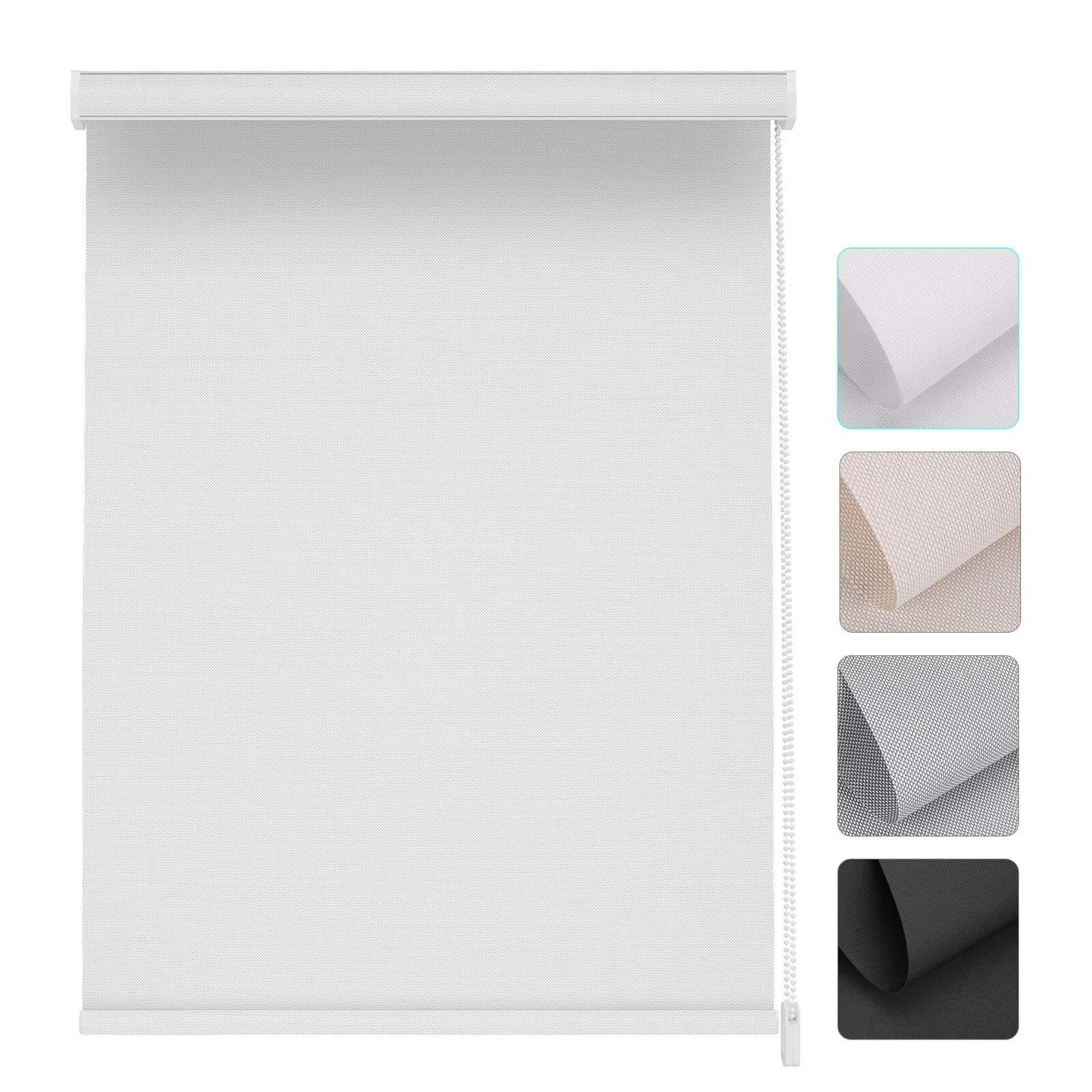 Custom Corded Light Filtering Roller Shades