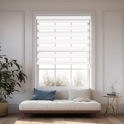 Custom Corded Light Filtering Zebra Roller Shades