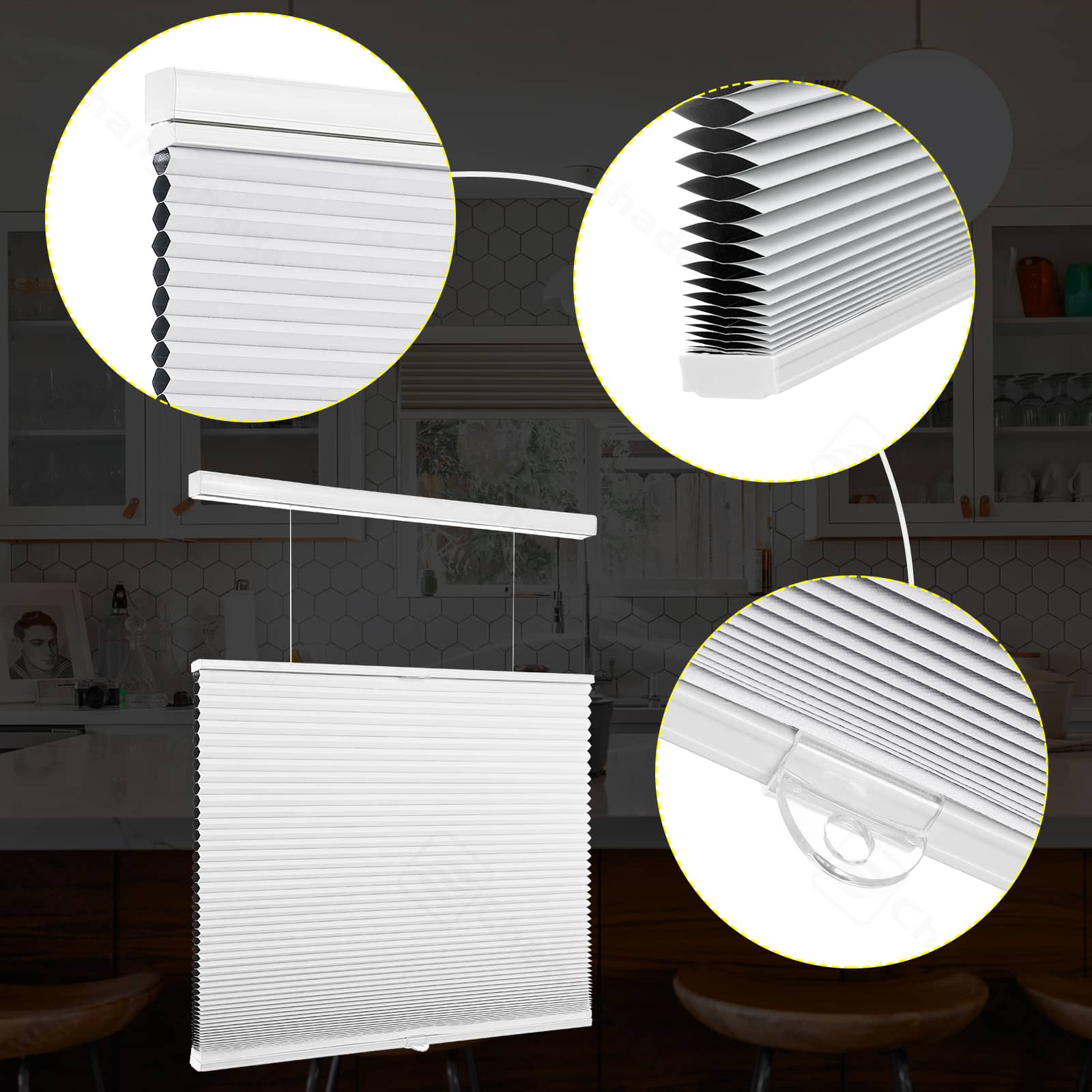 Custom Top Down Bottom Up Blackout Cordless Cellular Shades