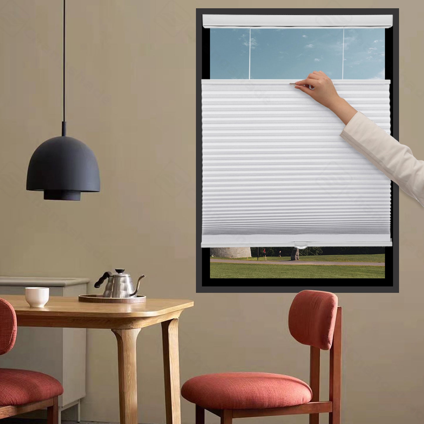 Custom Top Down Bottom Up Blackout Cordless Cellular Shades
