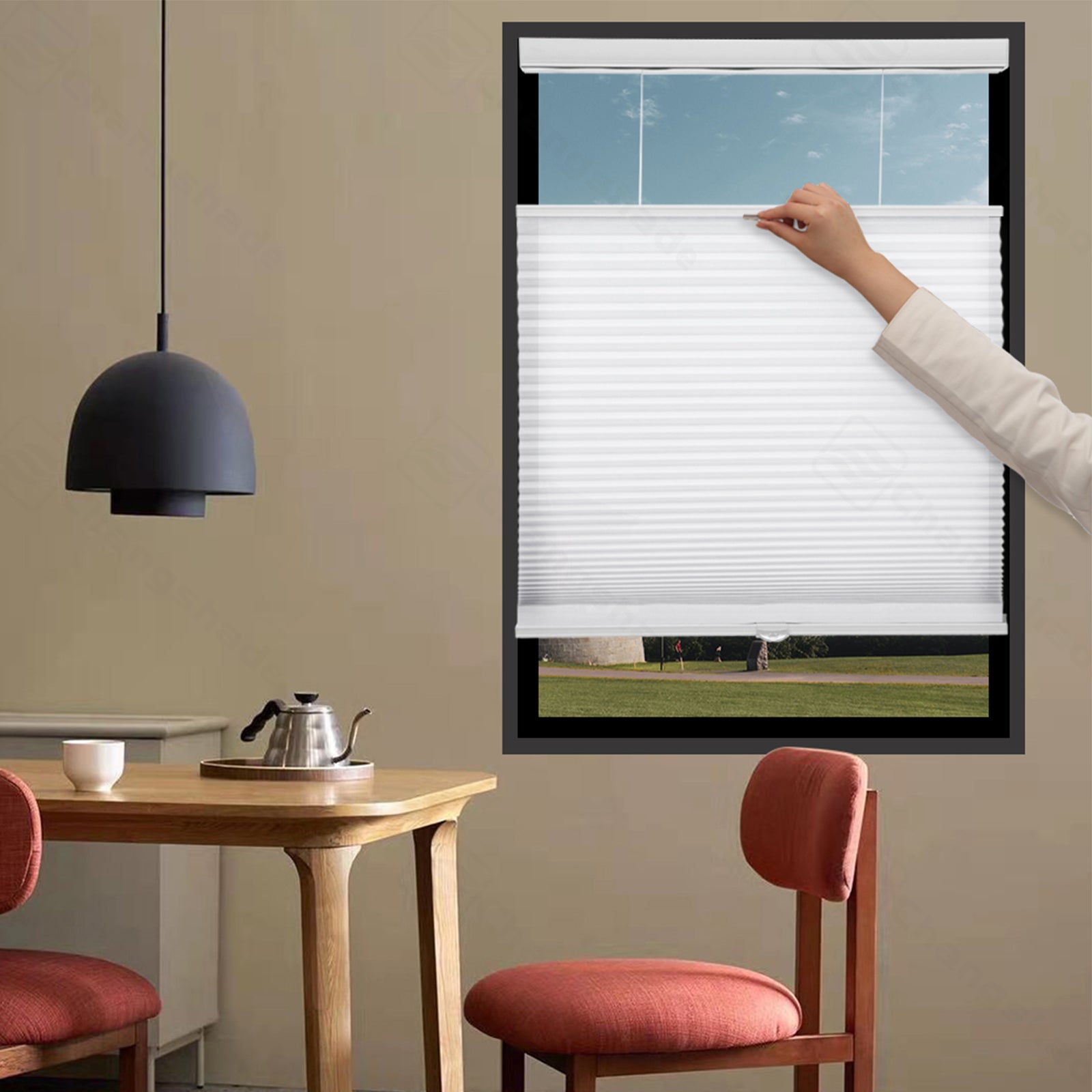 Custom Top Down Bottom Up Light Filtering Cordless Cellular Shades