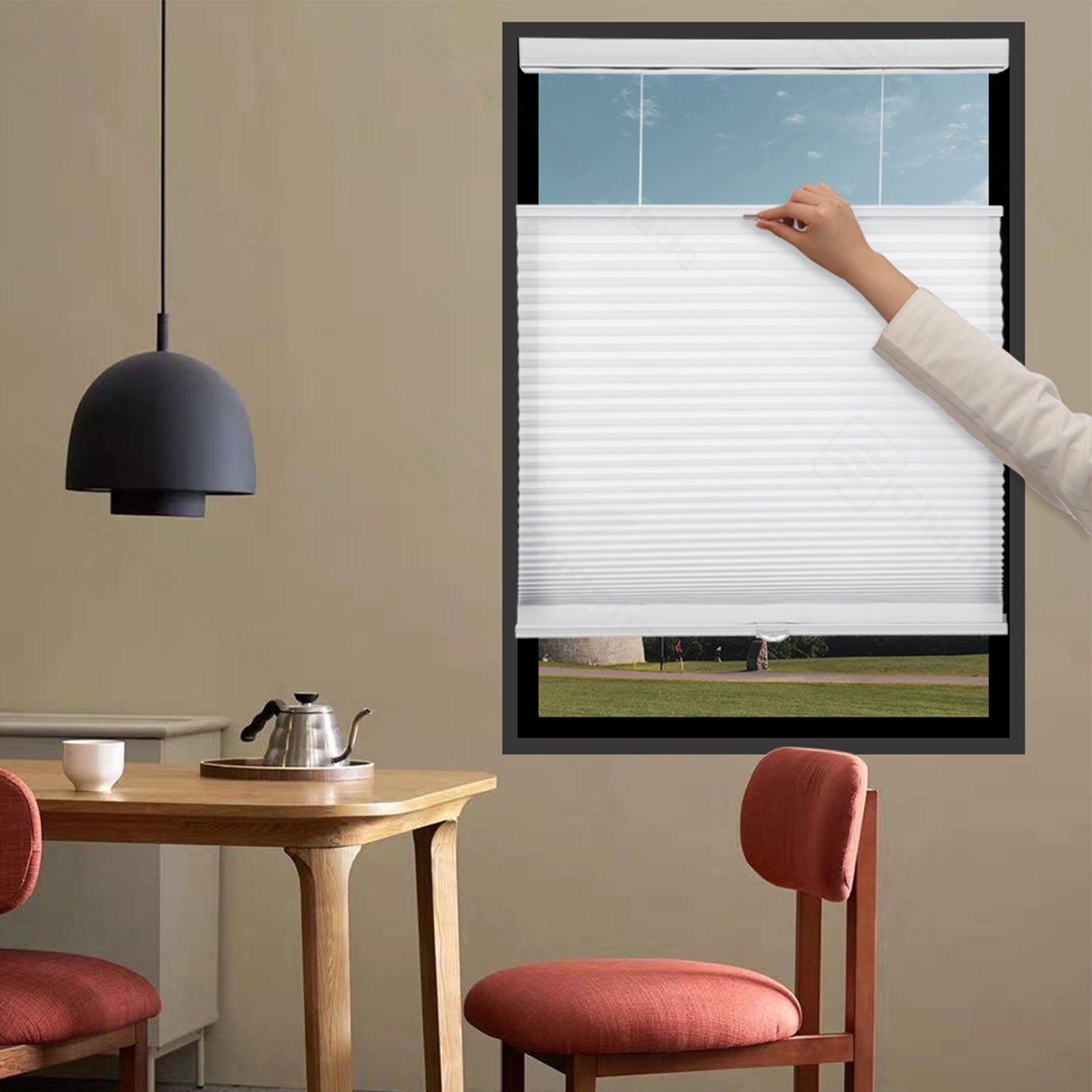 Custom MYshade Top Down Bottom Up Shades Light Filtering Shades Cordless  Blinds for Windows Cellular Shades Blinds & Shades Window Shade Easy to